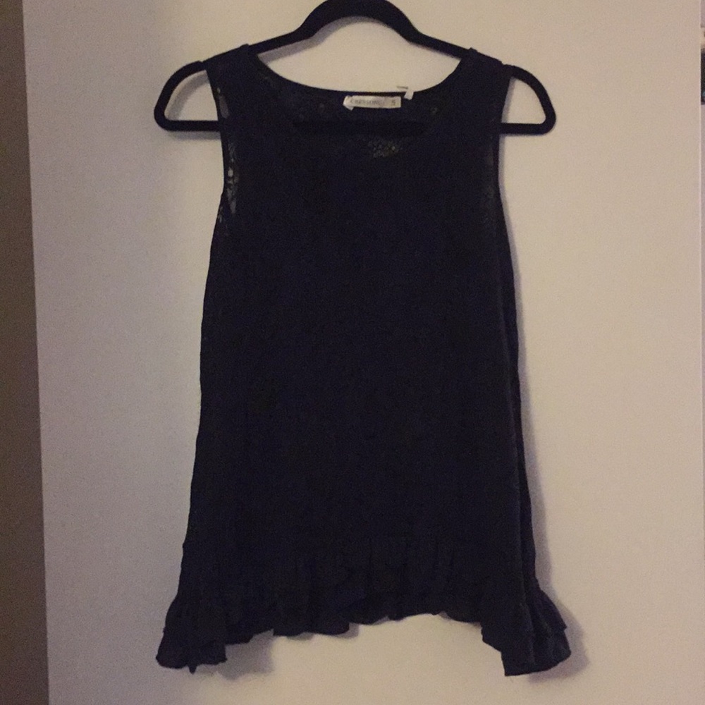 Black lace tank top